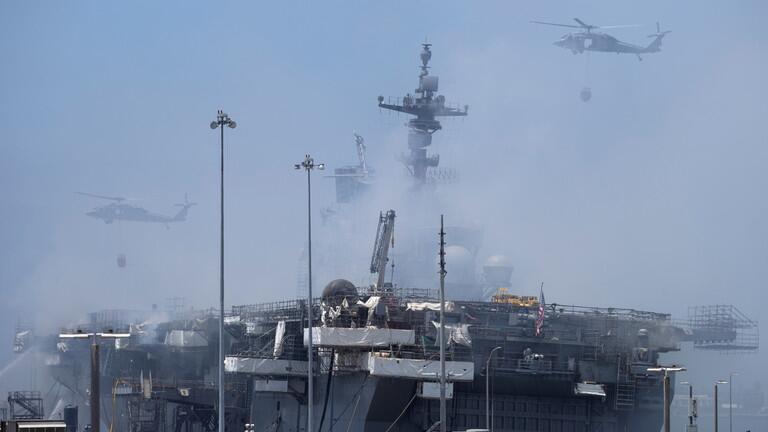 美国准航母大火第四天仍未扑灭，海军表示“可以补救”